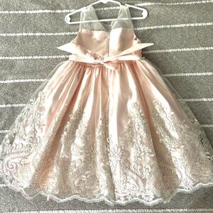 Elegant Pink Kids Dress with Lace Details